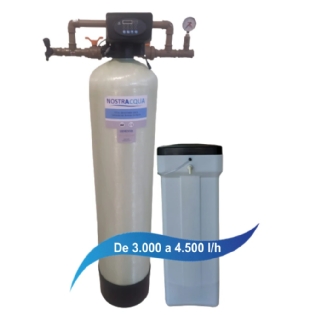 Filtro Abrandador 3,0 a 4,5 m³/h redutor de Dureza de água Automático Nostraacqua